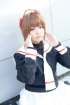 antenna_hair cardcaptor_sakura cosplay kinomoto_sakura pleated_skirt rikuta sailor_uniform school_uniform skirt rating:Safe score:0 user:pixymisa