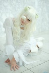 barasuishou boots choker cosplay dress flowers pico rozen_maiden thigh_boots thighhighs white_hair rating:Safe score:0 user:pixymisa