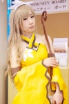 blonde_hair bow_(weapon) choker cosplay detached_sleeves dress hairbow kureha_touka shining_wind suzushiro_yuri rating:Safe score:0 user:nil!