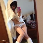 bra cellphone collar glasses iiniku_ushijima panties self-shot socks rating:Safe score:4 user:nil!