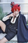 blouse cape cosplay crown haku horns red_hair shorts tagme_character tagme_series vest rating:Safe score:0 user:nil!