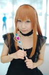 apron choker cosplay dress hairband hazuki_minami maid maid_uniform orange_hair original wand rating:Safe score:0 user:nil!