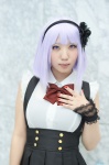 blouse cosplay dagashi_kashi hairband jumper purple_hair shidare_hotaru shirayuki_nao rating:Safe score:1 user:nil!