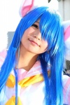 animal_ears blue_hair cat_ears cosplay croptop ikkitousen itsuki_akira kanu_unchou sailor_uniform scarf school_uniform rating:Safe score:1 user:pixymisa