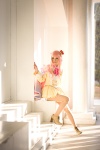 atelier_meruru cosplay crown dress merurulince_rede_arls pantyhose pettipants pink_hair sheer_legwear shirayuki_himeno rating:Safe score:1 user:pixymisa