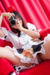 blouse camera cosplay kneesocks miniskirt nagumo_tsubasa panties shameimaru_aya skirt tokin_hat touhou rating:Safe score:2 user:nil!