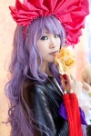 black_rabbit byuu cosplay headdress macross macross_frontier_itsuwari_no_utahime purple_hair sheryl_nome staff rating:Safe score:0 user:pixymisa
