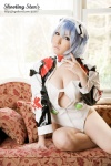 ayanami_rei blue_hair cleavage cosplay hairband jacket neon_genesis_evangelion one-piece_swimsuit saku swimsuit white_end_type_zero rating:Safe score:1 user:nil!