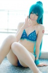 aqua_hair bikini cosplay haruka hatsune_miku ponytail project_diva swimsuit vocaloid rating:Safe score:5 user:nil!