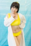 bikini boku_wa_tomodachi_ga_sukunai cosplay glasses hairbow izumi_haru lab_coat pantyhose sheer_legwear shiguma_rika swimsuit rating:Safe score:0 user:pixymisa