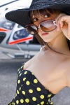 cleavage dress komatsu_ayaka polka_dots straw_hat sunglasses wanibooks_64 rating:Safe score:1 user:nil!