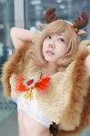 antlers blonde_hair cosplay mamitan original shawl tubetop rating:Safe score:2 user:nil!
