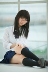 blouse cosplay glasses kneesocks original pleated_skirt rinami school_uniform skirt rating:Safe score:4 user:nil!