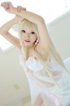 babydoll blonde_hair bloomers bra chii_(chobits) chobits cosplay kipi pantyhose persocom rating:Safe score:1 user:nil!