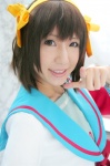 cosplay hairband hair_ribbons sailor_uniform school_uniform suzumiya_haruhi suzumiya_haruhi_no_yuuutsu wakame rating:Safe score:0 user:nil!