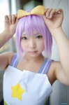 cheerleader_uniform cosplay dress hairbow hiiragi_tsukasa lucky_star natsume_megumi purple_hair rating:Safe score:0 user:nil!