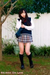 blouse bookbag kneesocks mochida_erika pleated_skirt school_uniform skirt sweater_vest rating:Safe score:1 user:nil!