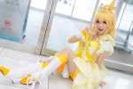blonde_hair bloomers boots bow cosplay crown cuffs cure_peace dress hoshino_monaka kise_yayoi pretty_cure smile_precure! wand rating:Safe score:1 user:pixymisa