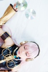 cosplay headset ibara kunoichi megurine_luka pink_hair sleeveless vocaloid rating:Safe score:0 user:pixymisa