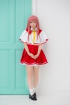 aiyoku_no_eustia blouse cosplay enako eustia_astraea koku_no_kanaria miniskirt pink_hair school_uniform skirt socks rating:Safe score:0 user:nil!