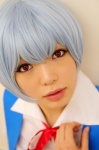 ayanami_rei blouse blue_hair cosplay namada neon_genesis_evangelion sailor_uniform school_uniform rating:Safe score:2 user:nil!