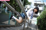 blouse bookbag misaki_suzu pleated_skirt school_uniform skirt socks tie rating:Safe score:1 user:nil!