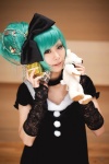 choker cosplay dress elbow_gloves fingerless_gloves gloves green_hair hairbow hatsune_miku ryuga stuffed_animal teddy_bear vocaloid rating:Safe score:1 user:nil!