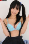 bikini_top cleavage hamada_yuri kneesocks pleated_skirt school_uniform side_ponytail skirt suspenders swimsuit rating:Safe score:1 user:nil!