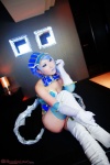 blue_hair blue_rose boots candy_blue cleavage cosplay dress elbow_gloves gloves hat karina_lyle saku thigh_boots thighhighs tiger_&_bunny rating:Safe score:0 user:nil!