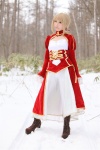 blonde_hair boots braid cosplay dress fate/series fate/stay_night kamui_arisa red_moon saber rating:Safe score:0 user:nil!