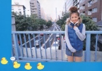 denim miniskirt nagasaki_rina rubber_duckie skirt sweatshirt vest rating:Safe score:0 user:nil!