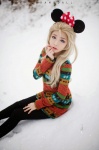 blonde_hair blue_eyes cosplay dress elsa frozen snow tomiaaaaaaa rating:Safe score:2 user:DarkSSA
