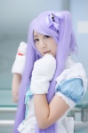 blouse cosplay kiichigo_taruto manaka_lala miniskirt paw_gloves pripara purple_hair skirt twintails rating:Safe score:0 user:nil!