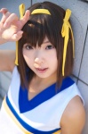 cheerleader_uniform cosplay hairband hair_ribbons natsume_megumi suzumiya_haruhi suzumiya_haruhi_no_yuuutsu tank_top rating:Safe score:0 user:nil!