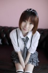 blouse hairband miniskirt nana skirt striped suspenders thighhighs tie zettai_ryouiki rating:Safe score:0 user:nil!