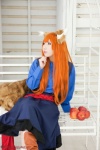 animal_ears blouse cosplay horo orange_hair saku saku_to_koshinryo_horo skirt spice_and_wolf tail vest wolf_ears rating:Safe score:0 user:nil!