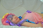 amatsuka_miyu bed bows cosplay hair_ribbons hat lingerie patchouli_knowledge purple_hair touhou twintails rating:Safe score:0 user:pixymisa