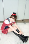 akb48 blouse boots cosplay hinomura_uta jacket kneehighs miniskirt shinoda_mariko_(cosplay) skirt tie top_hat vest rating:Safe score:0 user:pixymisa