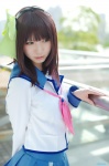 angel_beats! cosplay hairband nakamura_yuri pleated_skirt rinami sailor_uniform school_uniform skirt rating:Safe score:0 user:nil!