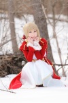 blonde_hair boots braid cosplay dress fate/series fate/stay_night kamui_arisa red_moon saber rating:Safe score:0 user:nil!