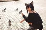animal_ears black_cat_party boots cat_ears collar cosplay miniskirt non original skirt sweater tail rating:Safe score:0 user:nil!