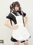 apron cosplay dress hairband k-on! nakano_azusa shima twintails waitress waitress_uniform rating:Safe score:2 user:nil!