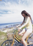 aragaki_yui beach bicycle bomb_tv_0608 ocean shorts tank_top rating:Safe score:0 user:nil!