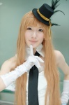 blonde_hair camisole cosplay gloves hoshitamu original tie top_hat rating:Safe score:0 user:nil!