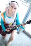 boots cosplay guitar headphones hoodie kaori_(ii) miniskirt nitro_super_sonic pink_hair skirt super_soniko tank_top rating:Safe score:1 user:nil!