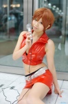 aihara_sakuto cosplay croptop meiko microphone miniskirt orange_hair skirt vest vocaloid rating:Safe score:1 user:nil!