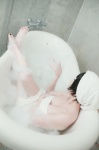 barefoot bathroom bathtub celestia_ludenberck cleavage cosplay danganronpa feet kirigiri_to_celestia_san_danganronpa lechat legs soap_suds towel wet rating:Safe score:1 user:nil!