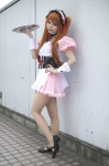 apron asahina_mikuru corset cosplay dress hairband orange_hair pantyhose suzumiya_haruhi_no_yuuutsu tsukikage_yayoi waitress waitress_uniform rating:Safe score:1 user:pixymisa
