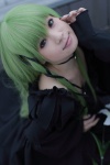 cc choker code_geass cosplay flower gown green_hair hair_ribbons shirayuki_himeno rating:Safe score:0 user:nil!