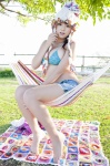 barefoot bikini_top cleavage denim hammock shinozaki_ai shorts swimsuit tuque vjy_95 rating:Safe score:1 user:nil!
